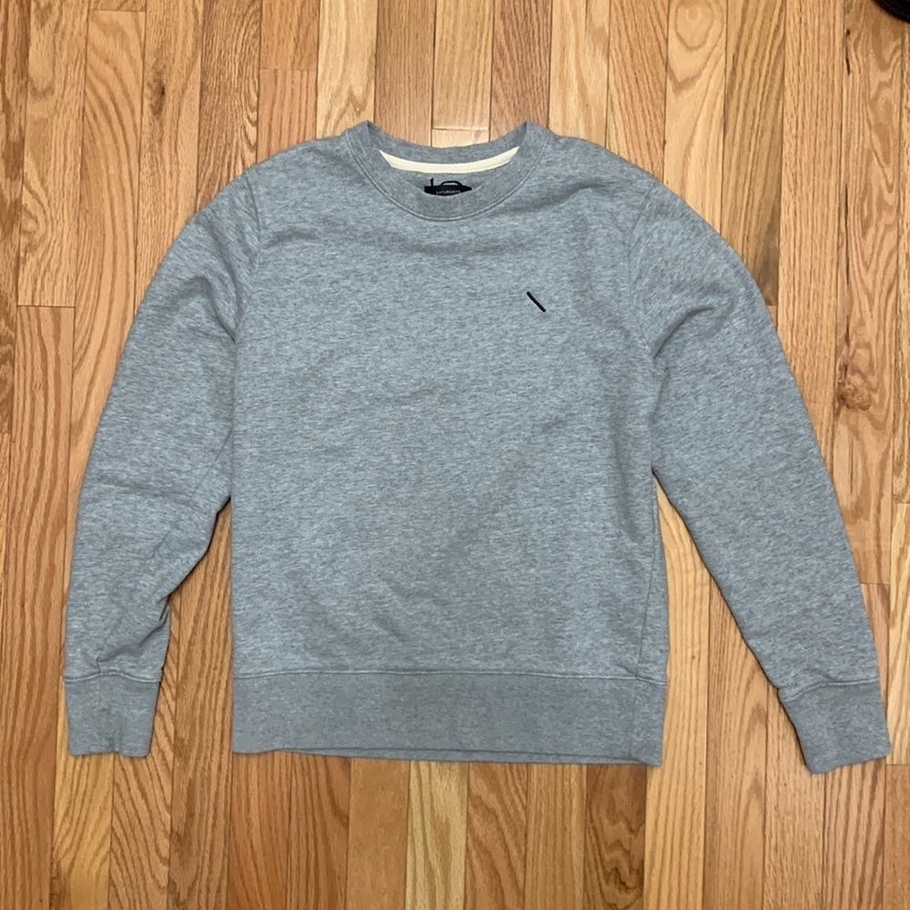Saturdays Bowery Slash Embroidered Crew Midnight